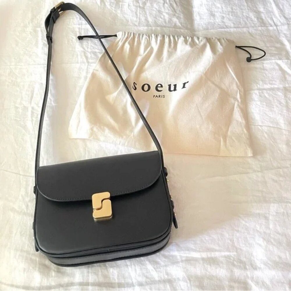Soeur Black Shoulder Bag